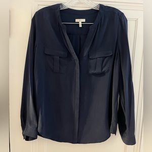 Joie silk blue blouse NWOT